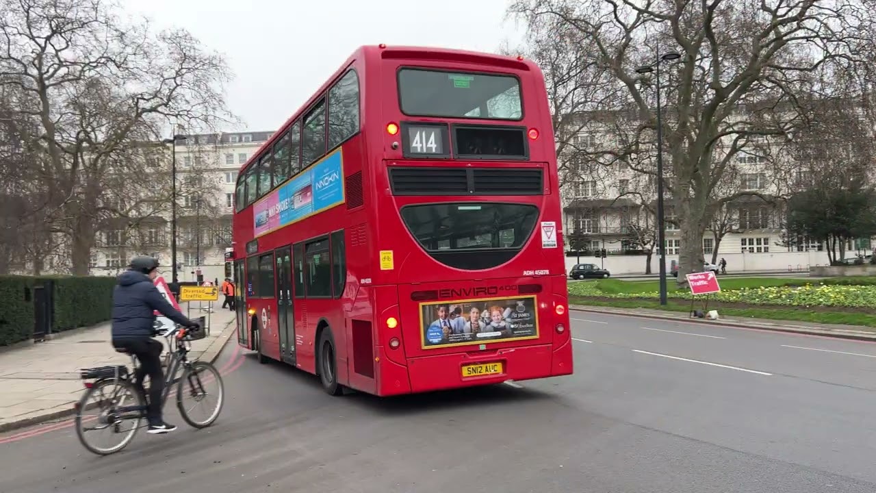 London's Buses around Marble Arch 25th January 2022