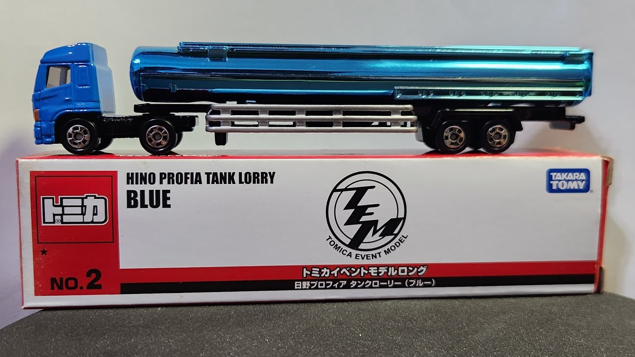 Tomica Event Model Long NO.2 Hino Profile Tank Lorry (Blue) トミカ
