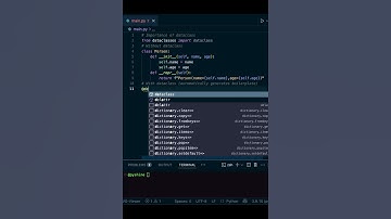 Python dataclass in 58 seconds! ⚡️ #shorts