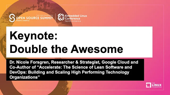 Keynote: Double the Awesome - Dr. Nicole Forsgren