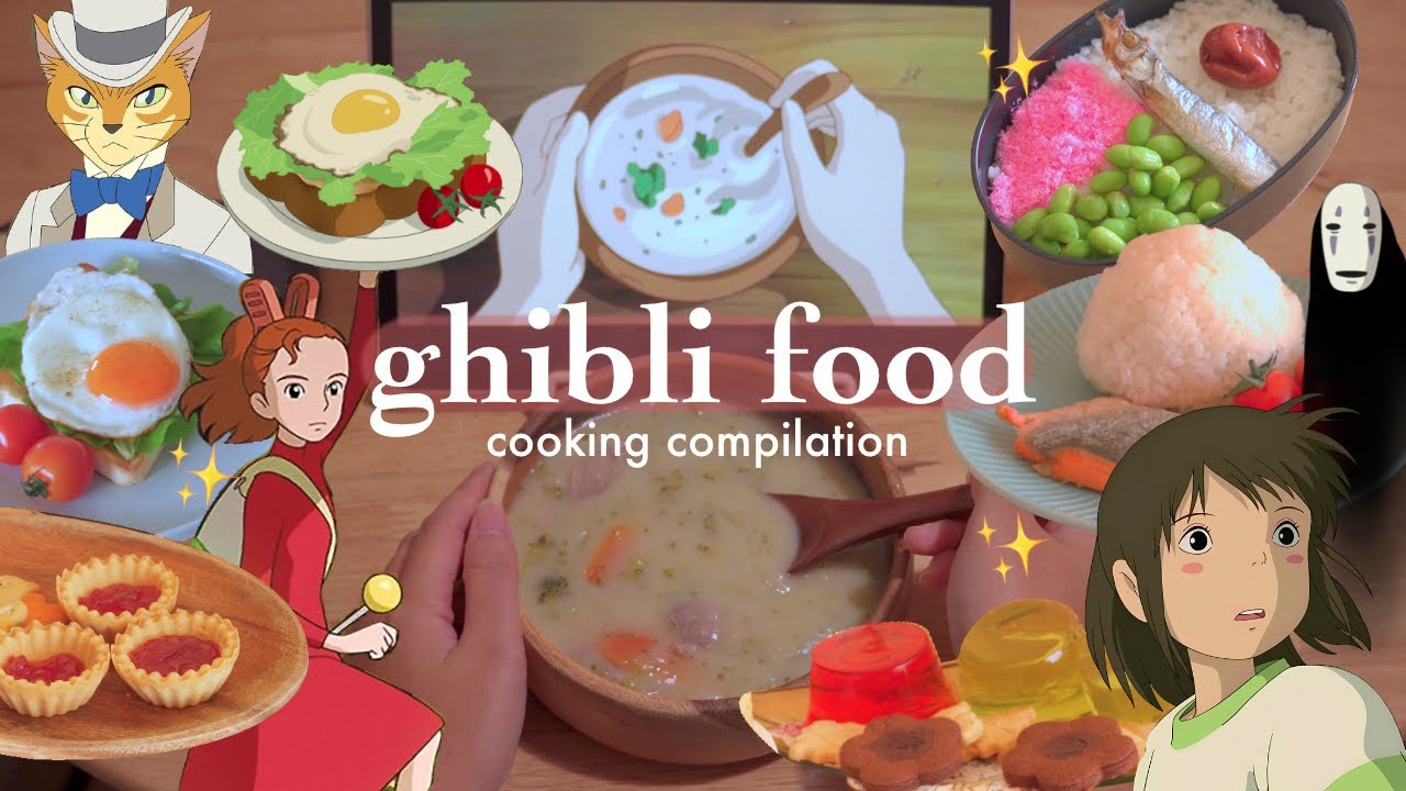 Cooking Studio Ghibli Food in real life 🍽 Totoro, Spirited Away, Cat Returns and Arrietty Meals ✨