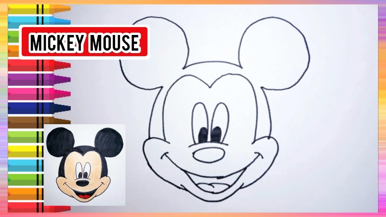 COMO DIBUJAR A MICKEY MOUSE paso a paso 🎨 | How to draw MICKEY MOUSE ...
