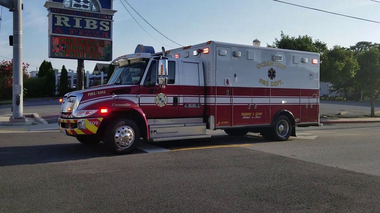 Ocean City MD Fire Department Paramedic 4 responding YouTube