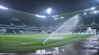 Empty Stadium After World Cup ⚽ | Cooling Sprinklers & Night Field Ambience ASMR