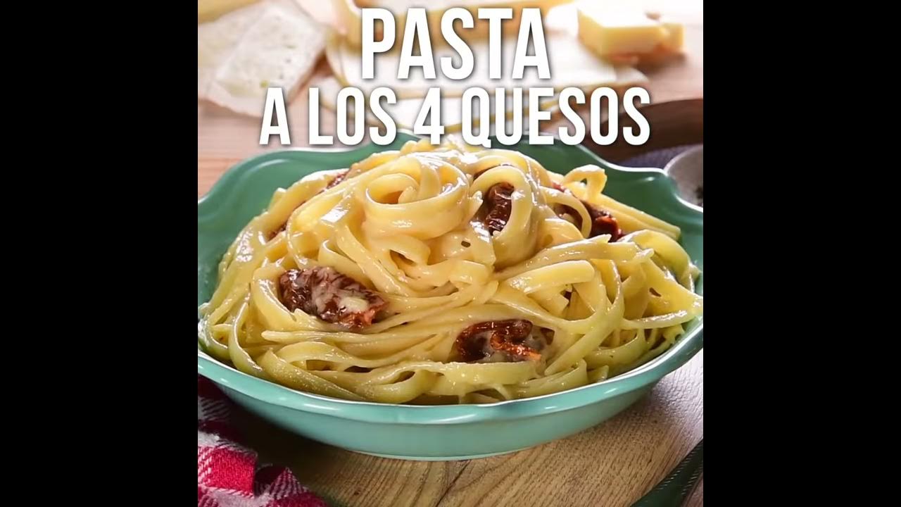 Pasta a los 4 Quesos con Jitomate Deshidratado - YouTube