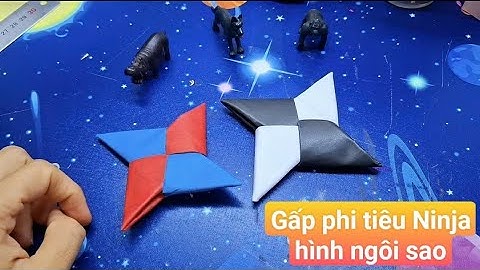 Cách gấp phi tiêu bằng giấy/ phi tiêu Ninja hình ngôi sao/ paper shuriken/ Origami ninja Star