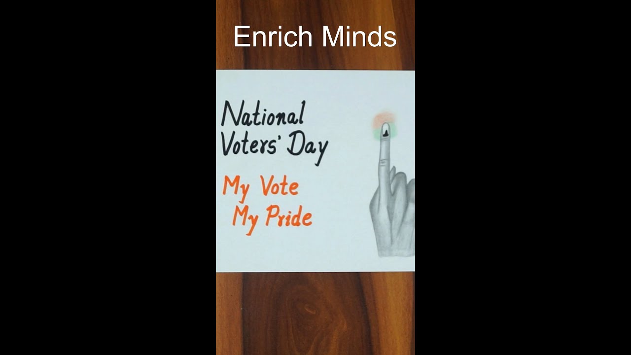 National Voters Day Drawing // Voter Awareness Drawing // Step By Step // Poster Making Ideas