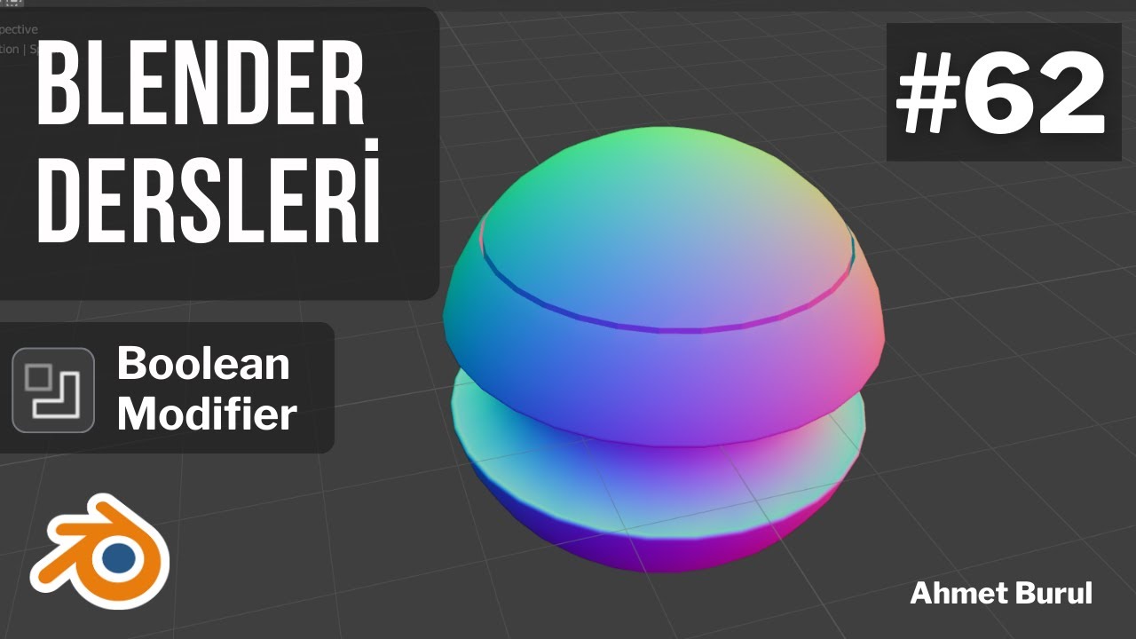 Blender Dersleri - Boolean Modifier - 100 Derste Blender 3D #62 - YouTube