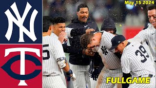 Yankees vs. Twins  [FULLGAME] Highlights , May 15 2024 | MLB Season 2024