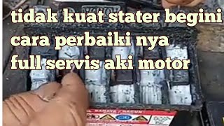 cara mengatasi aki kering Soak atau mati hingga normal kembali