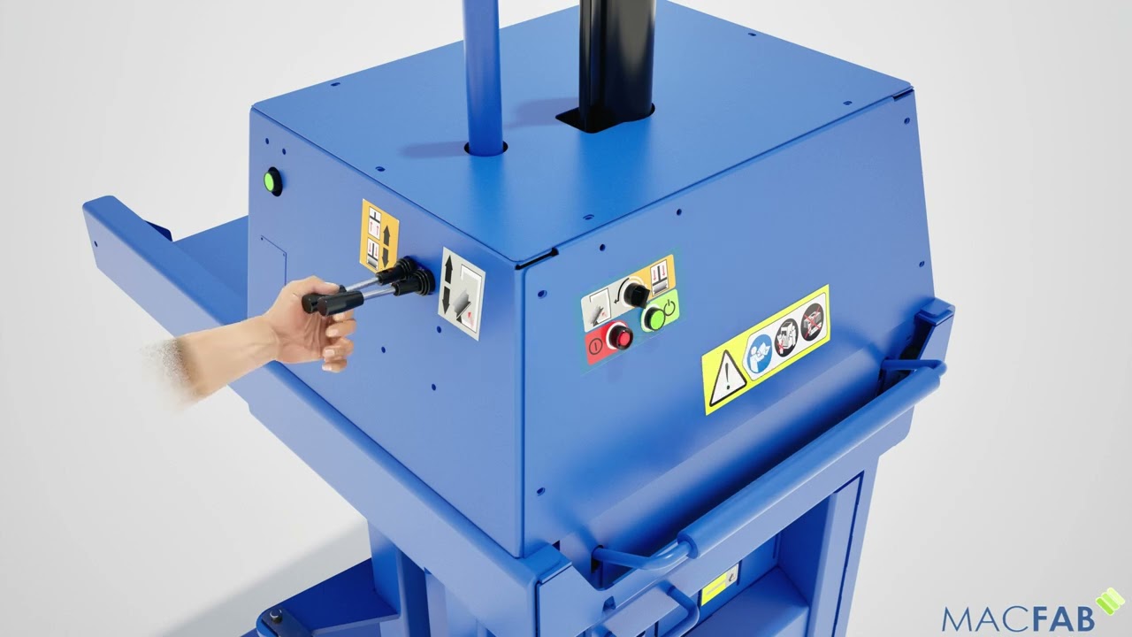 MACFAB 60HD Baler Compacting Plastic Bottles