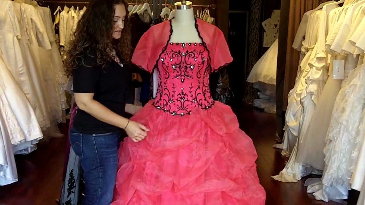 Pink and Black Wedding Dress - YouTube