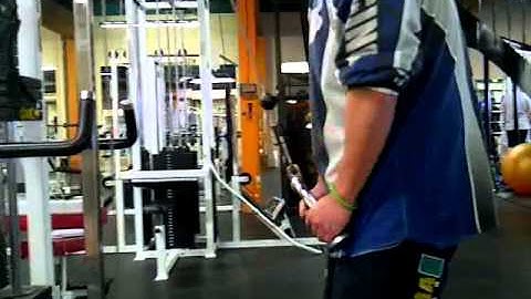 150 lb tricep push down drop set by Dave