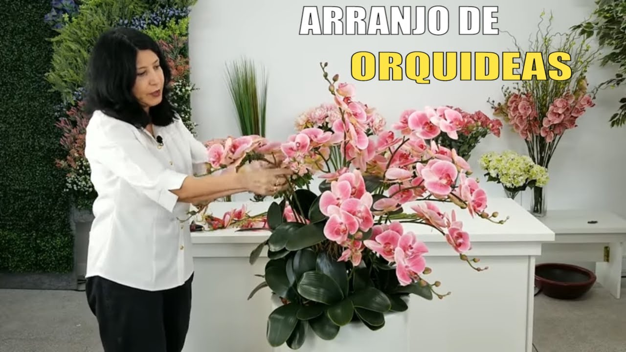 Como Fazer um Lindo Arranjo de Orquideas Artificiais para Igreja ou Festa