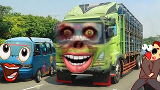 Bus Telolet Basuri Jadi Truk Oleng Joget Tiktok, Dump Truck Tiktok Dance, Truk Molen Jadi Monster 😂