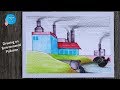 How To Draw Environmental Pollution Scenery for Beginners Step by Step