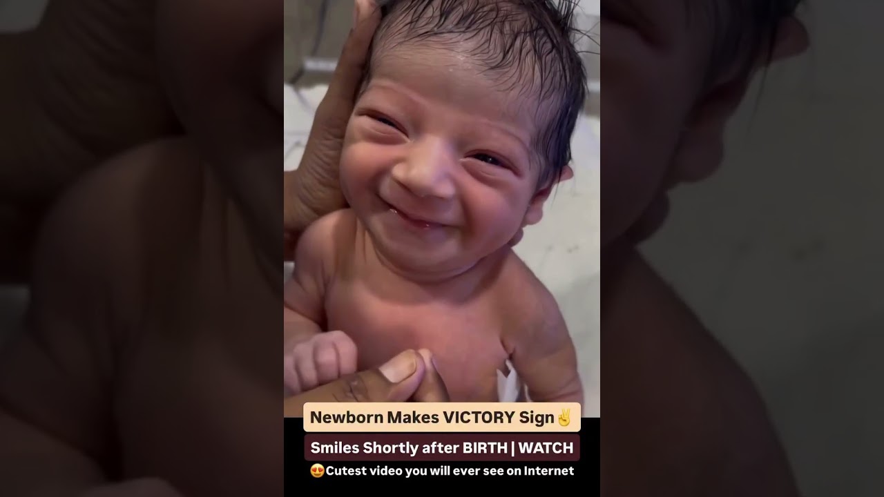 Miracle Moment: Baby Greets The World With Victory Sign! 🙌 Good Luck From Day One! 