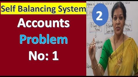 2. Self Balancing System Accounts Problem No: 1 from Financial Accounting Subject
