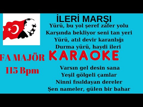 İLERİ MARŞI | #ilerimarşı #karaoke #altyapi #backingtrack FA MAJÖR | 115Bpm