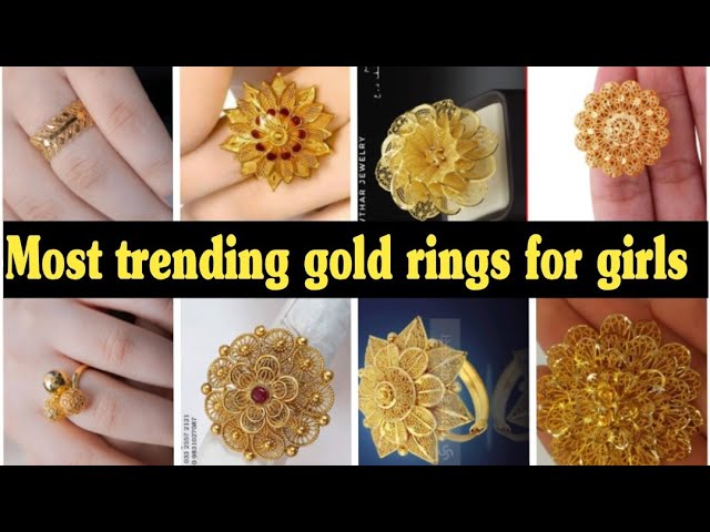 Buy 1 Gram Light Weight Gold Ring for Women | Parakkat Jewels