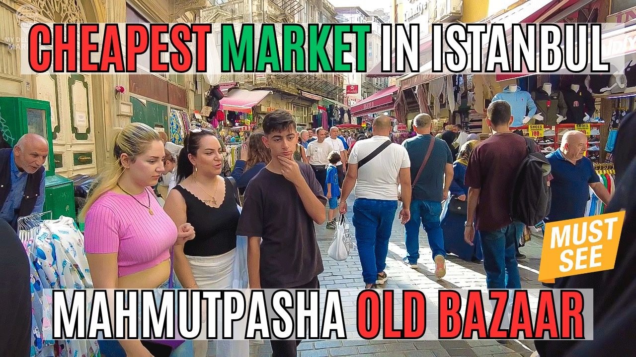 Istanbul Turkey Cheap Market Tour in 4K: Mahmutpasha Bazaar Bargains, Clothes, Bags & Real Vibes