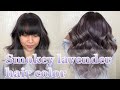 Smokey lavender hair color