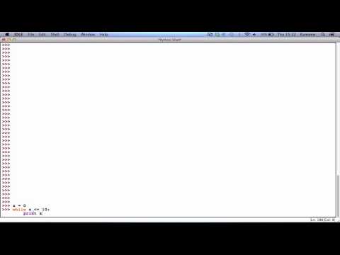 Python 2.7.2 Programming Tutorial #3: The "While" Loop