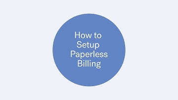 How to setup paperless billing