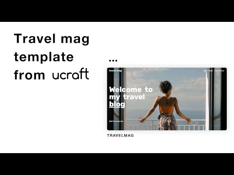 Travel Blog Website Template from Ucraft