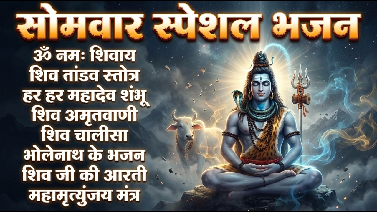 सोमवार स्पेशल शिव भजन | ॐ नमः शिवाय | महामृत्युंजय मंत्र | शिव अमृतवाणी | शिव चालीसा ॐ जय शिव ओंकारा