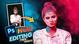 Holi Photo Editing Photoshop Tutorial screenshot 4