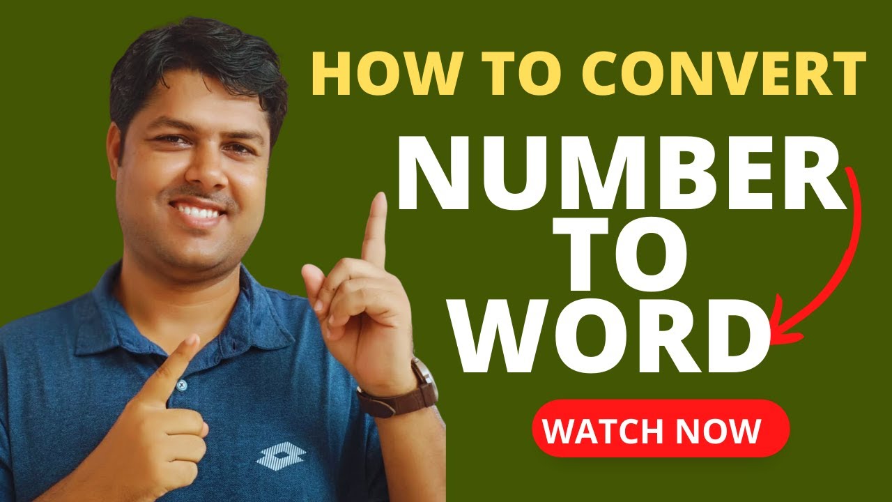 How to Convert from Number to Word in Excel-সংখ্যা থেকে কথায় লিখুন | # ...