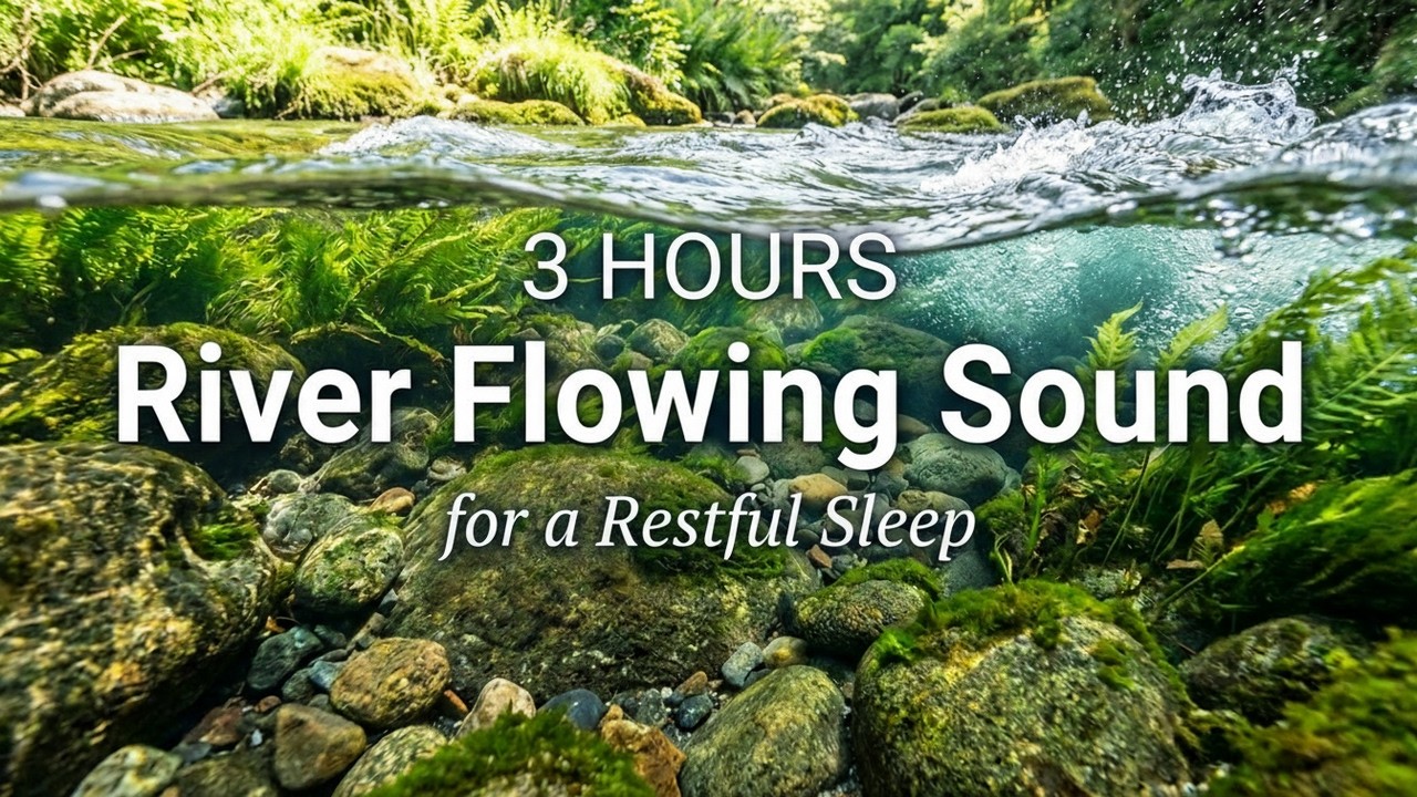3 Hours Healing Crystal Clear Water Sound for Sleep,  Stress Relief
