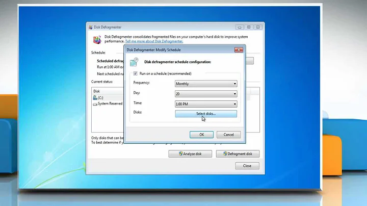 Windows® 7: Schedule Disk Defragmenter