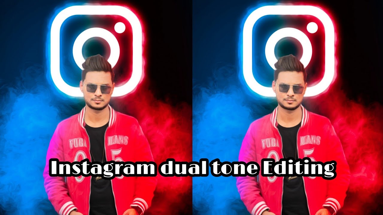 Instagram dual tone photo Editing //Instagram glowing photo//Instagram  background chenge//lighting - YouTube