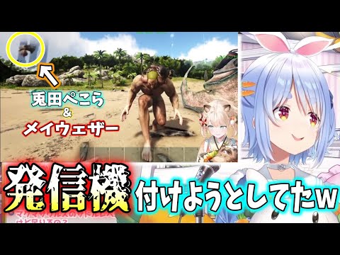 ホロARKのNPCムキロゼに発信機を付けるために風真いろはを利用しようとしていた兎田ぺこら【ホロライブ切り抜き/兎田ぺこら/風真いろは】