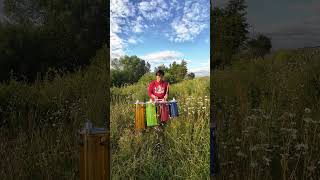 Play drums in the nature, do you like it? #drums #drummer #drumming #drumlife #percussion #garden