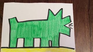 PreK And Kindergarten Keith Haring Dog lesson