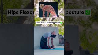 Hips Flexor to fix sitting posture ✅ @Villageryogi #yoga #hipsworkout #backbend #yogainsipiration