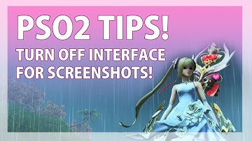 PSO2 - How to turn off interface for screenshots