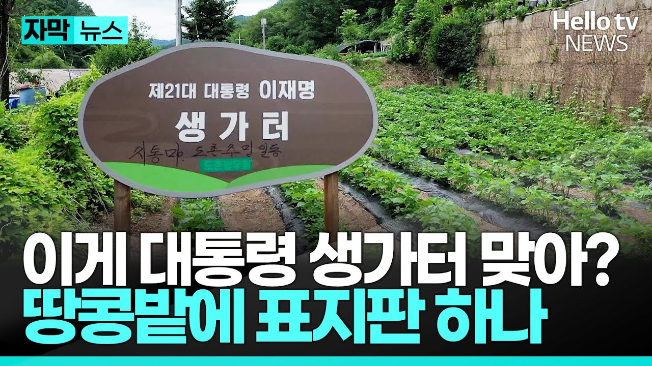 “표지판 하나 보려고 하루 1,000명?!” 대통령 고향 지통마을ㅣ#헬로tv뉴스