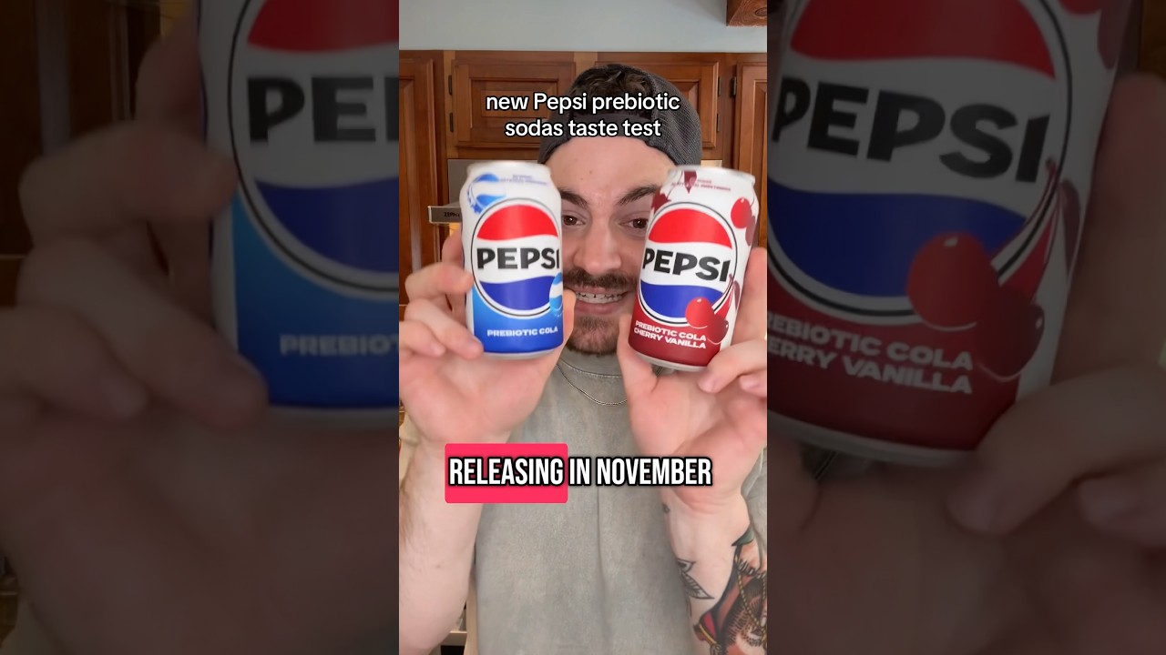 Taste testing Pepsi’s new prebiotic sodas releasing this fall #soda #pepsi #snacks #drinks
