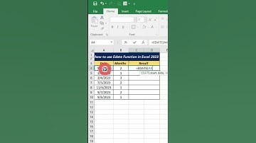 Excel Formula || Excel Shorts || Edate function in excel #shorts #excel