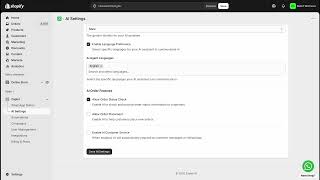 How To Set Up Ai Settings In Zaplet Whatsapp Shopify Automation Tutorial