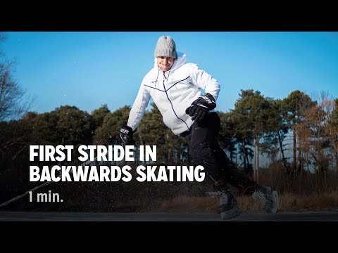 First Stride in Backwards Skating