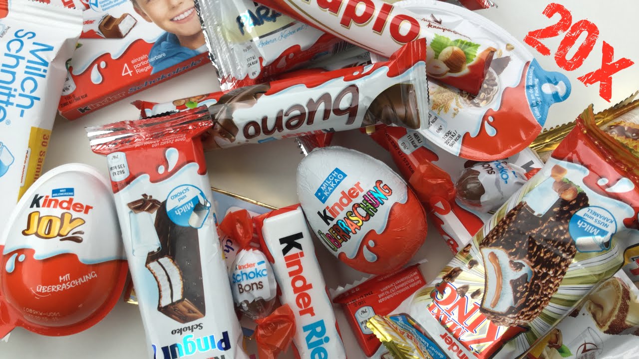 leerplan Conjugeren audit All Ferrero Kinder Candys TEST - YouTube