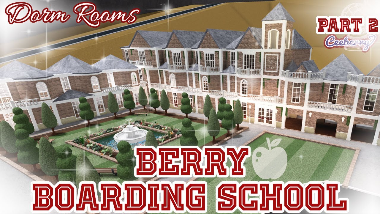Bloxburg Berry Boarding School Part 2 Dorm Rooms Speed Build Youtube - roblox school bloxburg