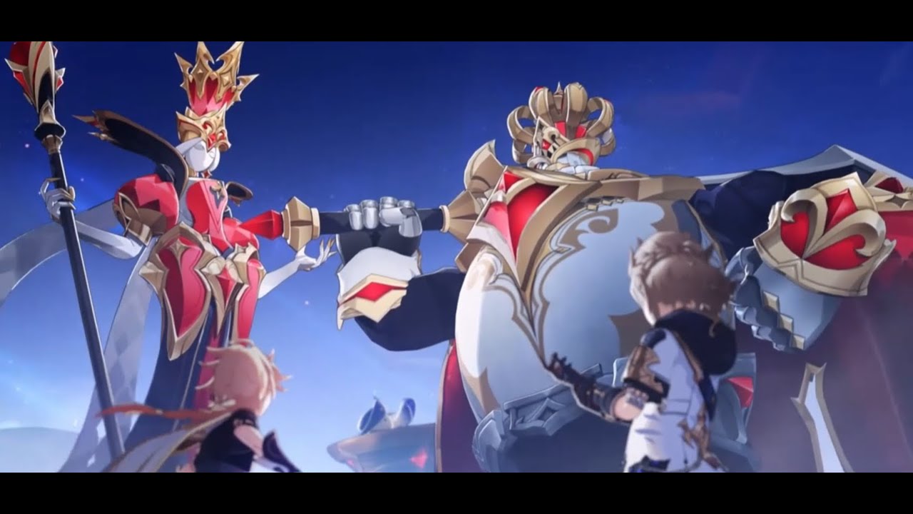 King & Queen Chess Piece Boss Fight Phase 1&2 (The Game Before the Gate) - Genshin Impact