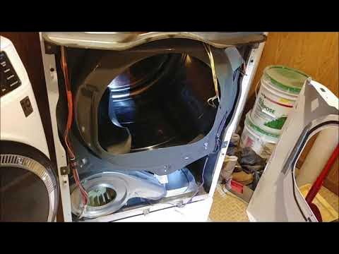 GE Model #GFDR270EHWW dryer front panel disassembly and cleaning - YouTube