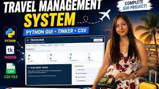 Tours and Travels Management System in Python | Tkinter GUI | CSV File Handling | Python Project